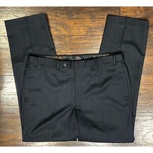 Lauren Ralph Lauren Dark Gray Pleated Dress Pants, Men's Size 36x31